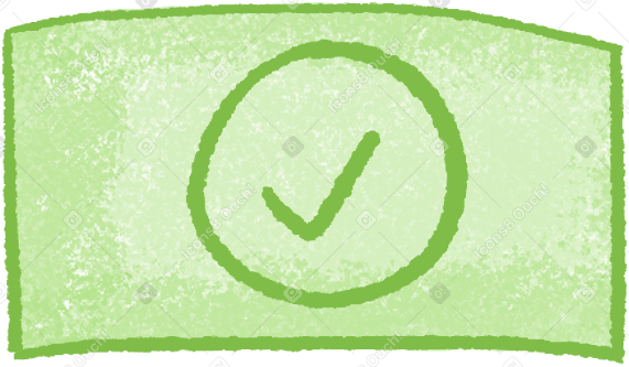 green virtual screen with checkmark PNG、SVG