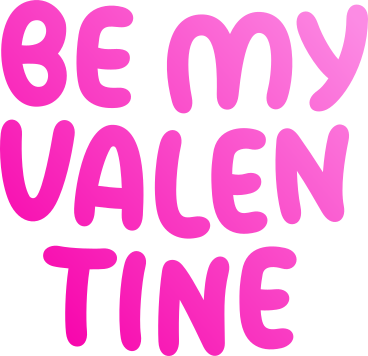be my valentine lettering PNG, SVG