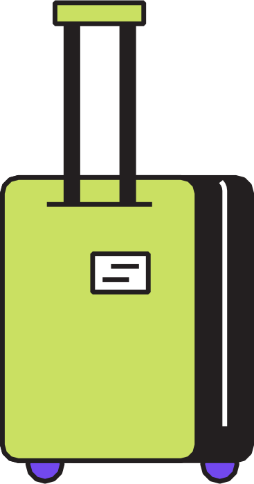 valigia verde PNG, SVG