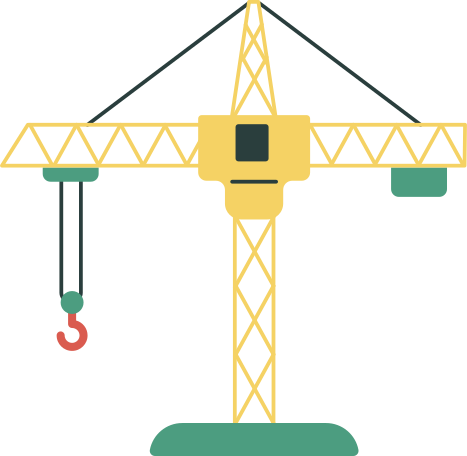 construction crane Illustration in PNG, SVG