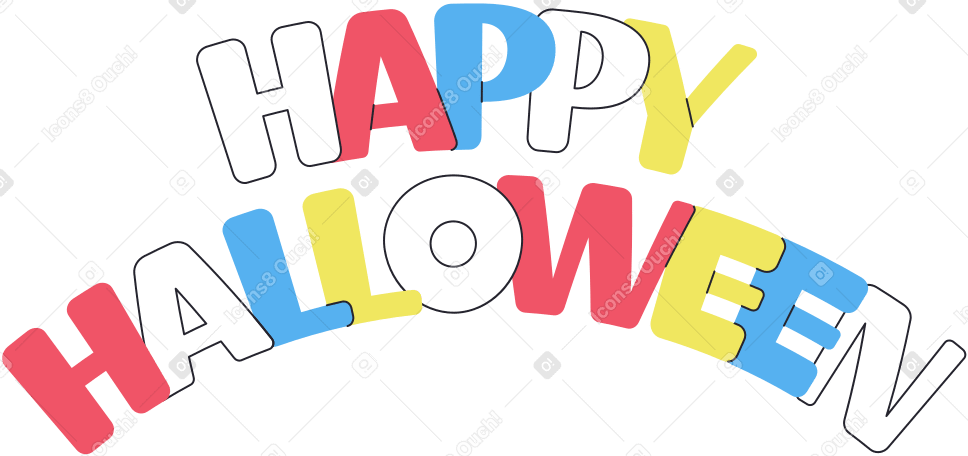 Letras feliz halloween PNG, SVG