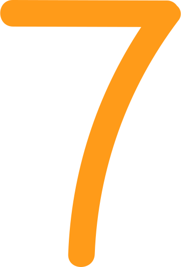 Yellow seven PNG, SVG