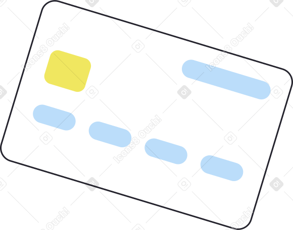 white credit card Illustration in PNG, SVG
