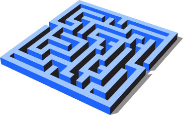 Labirinto in isometria PNG, SVG