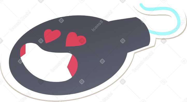 bomb with heart eyes sticker PNG、SVG