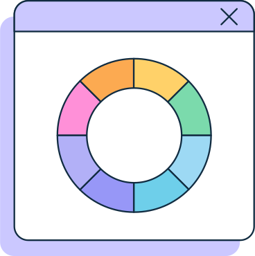 color wheel window PNG, SVG