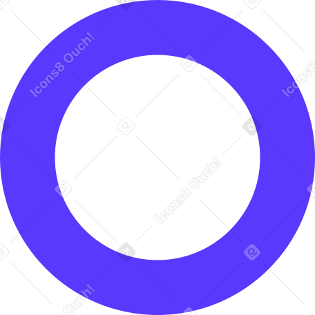 big donut blue PNG, SVG