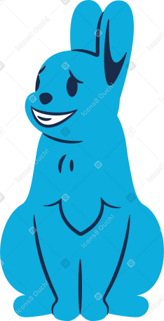 lapin timide sourire PNG, SVG