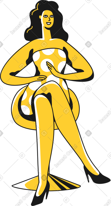 Sitting woman PNG, SVG