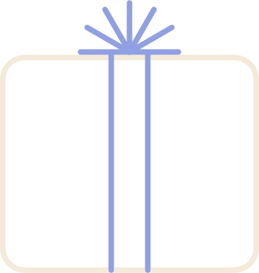 box with blue ribbon PNG, SVG