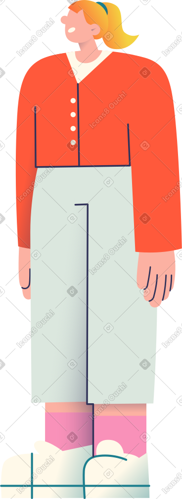 女孩站 PNG, SVG