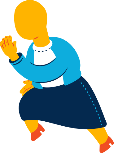 Chubby old woman running в PNG, SVG