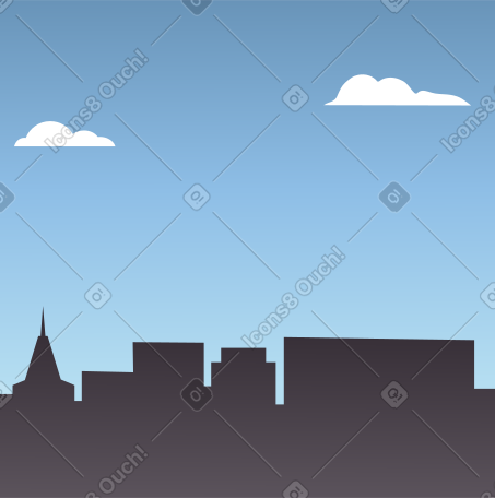 city morning landscape PNG, SVG