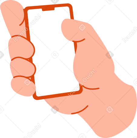 mão segurando o telefone PNG, SVG