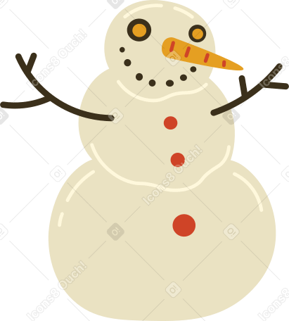 snowman Illustration in PNG, SVG