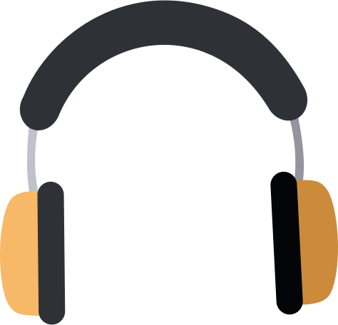 headphones for computer Illustration in PNG, SVG