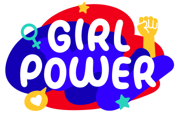Girl power lettering PNG, SVG