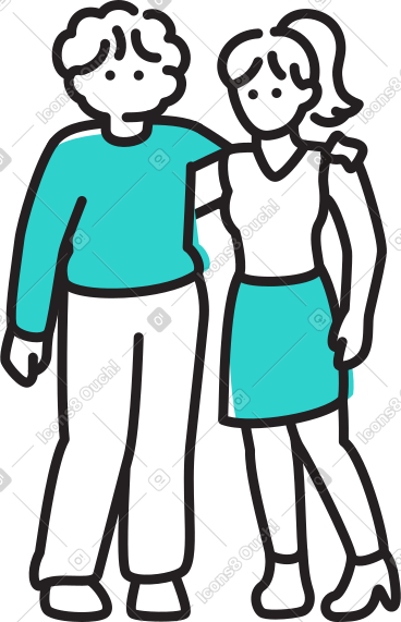 男人和女人站在一起 PNG, SVG