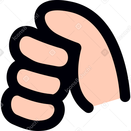 clenched hand Illustration in PNG, SVG