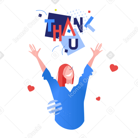 Thank you Illustration in PNG, SVG