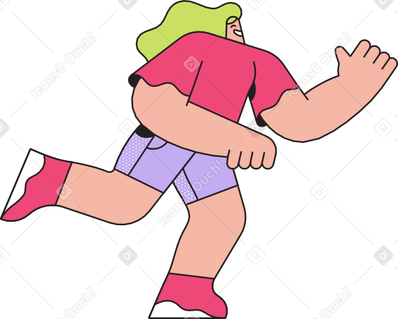 running girl Illustration in PNG, SVG