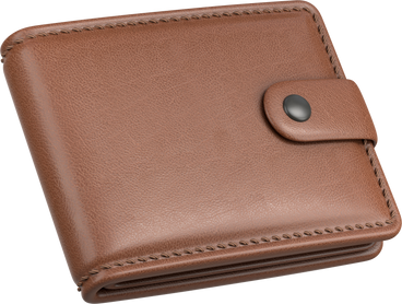 brown wallet turned right PNG, SVG