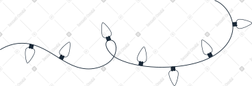 Christmas garland lights PNG, SVG