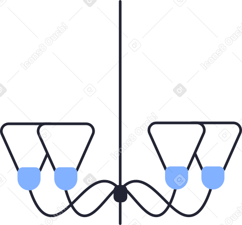 chandelier Illustration in PNG, SVG