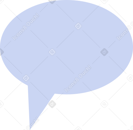 single lilac speech bubble PNG, SVG