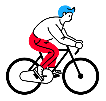 Illustration animée Homme à vélo aux formats GIF, Lottie (JSON) et AE