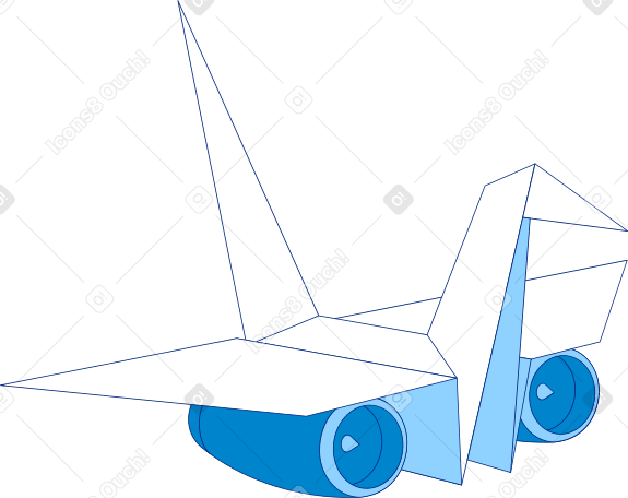 origami plane Illustration in PNG, SVG