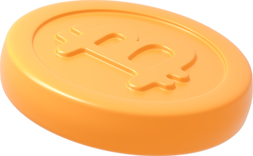 Вид сбоку монеты биткойн в PNG, SVG