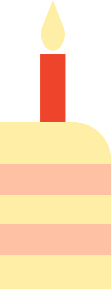 Slice of birthday cake PNG, SVG