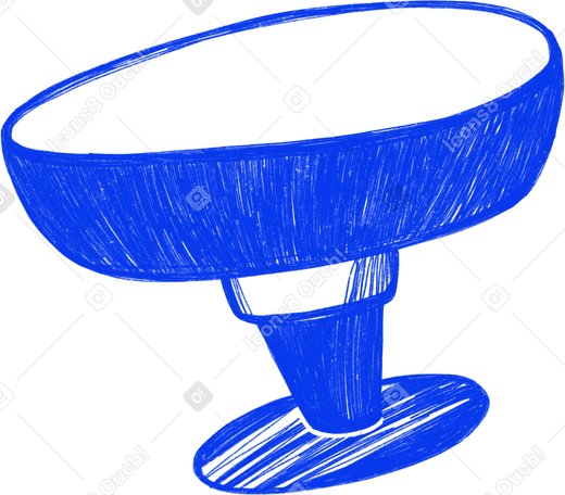 blue fruit bowl Illustration in PNG, SVG