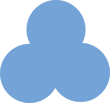 Blue trefoil PNG, SVG