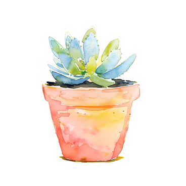 Succulent in a pot PNG, SVG
