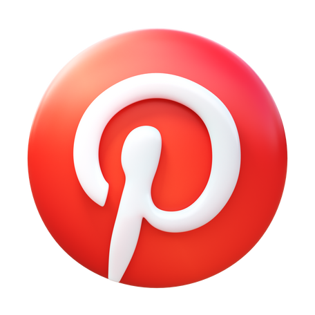 3D pinterest logo PNG, SVG