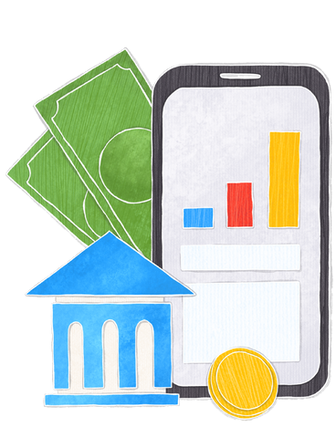 Controlling the growth of finances in the phone PNG, SVG