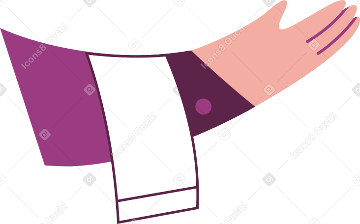 waiter's hand PNG, SVG