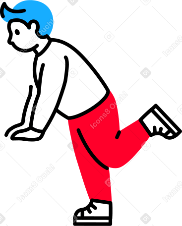 child leaning on his hands Illustration in PNG, SVG