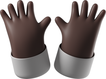 Élever les mains ouvertes en peau noire PNG, SVG