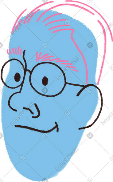 Young man with glasses PNG, SVG