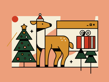 Illustration animée Noël aux formats GIF, Lottie (JSON) et AE