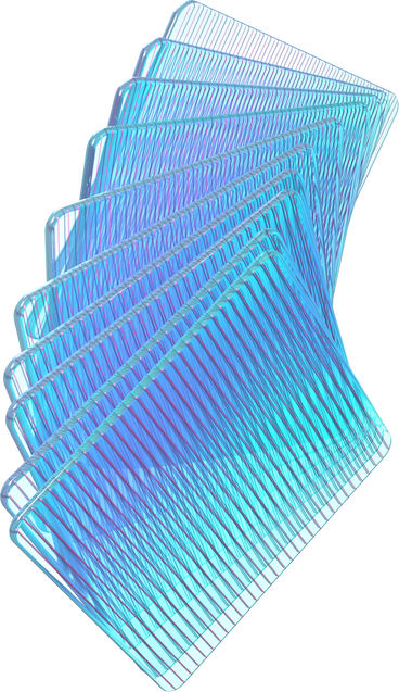 composition with ten ridged cards PNG, SVG
