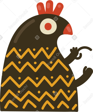 chicken Illustration in PNG, SVG