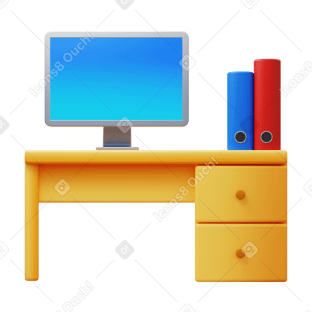3D office PNG、SVG