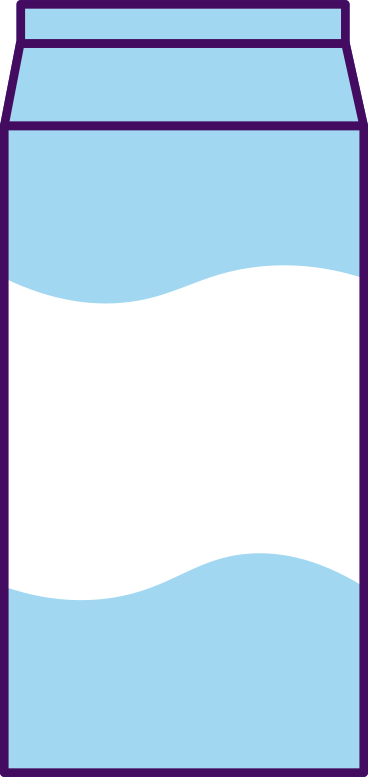 Un cartone di latte PNG, SVG