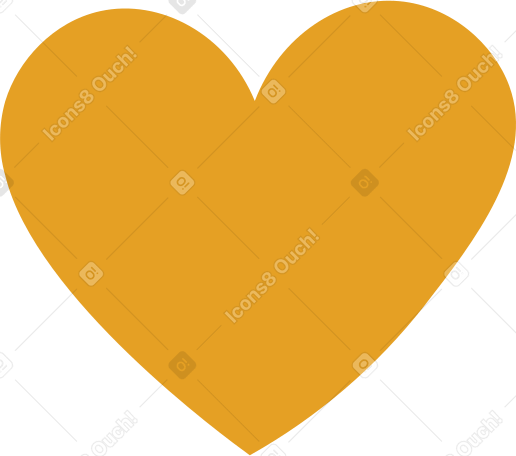 orange heart Illustration in PNG, SVG
