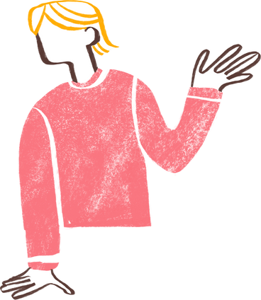top part of blond man standing PNG, SVG