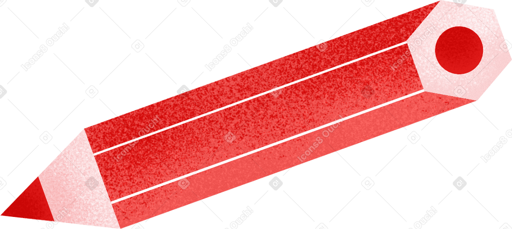 red pencil Illustration in PNG, SVG